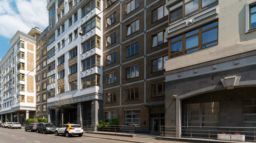 фасад дома, здание по адресу г Москва, Филипповский пер, д 8 стр 1
